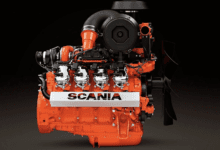 Motor scania a gas natural